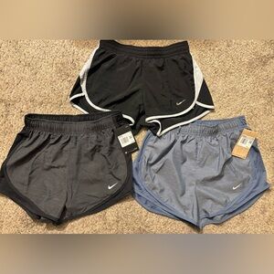 Nike Women's Athletic Shorts - Black, Gray, and Blue XS